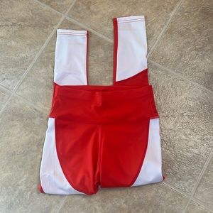 Womens XS workout pants red/white brand new.